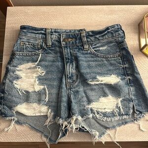 American eagle crossover jean shorts